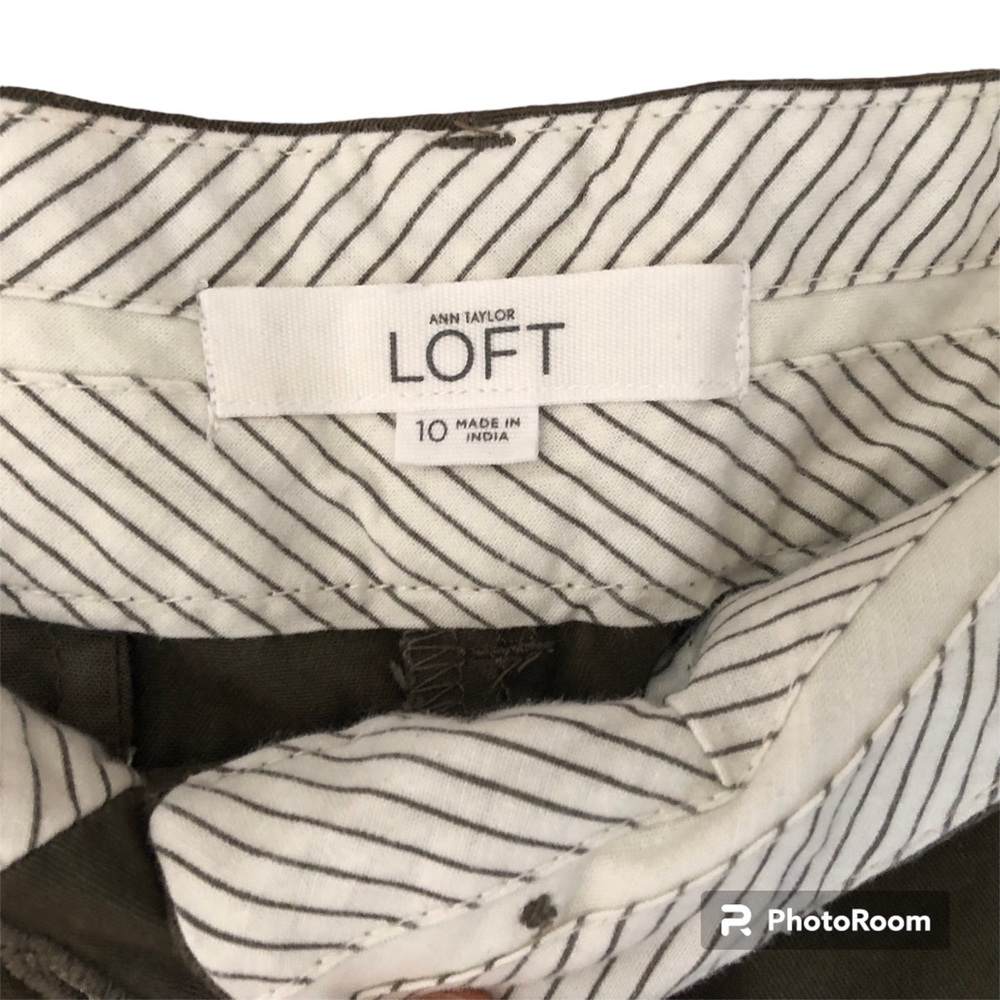 LOFT Olive Green The Riviera 6” Cotton Short - Picture 2 of 11